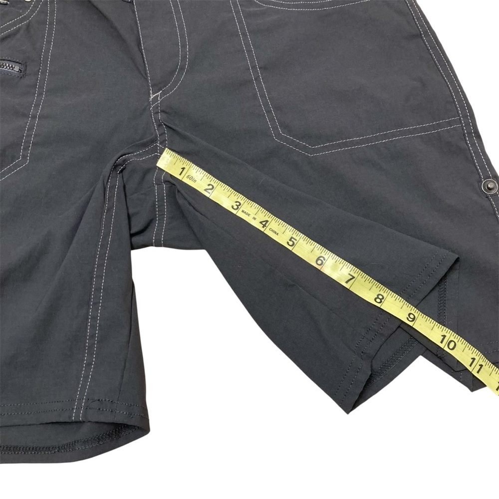 Kuhl Kliffside Air Roll Up Shorts Outdoor Hiking Gray Low Rise Women 10 Gorpcore - Picture 8 of 9